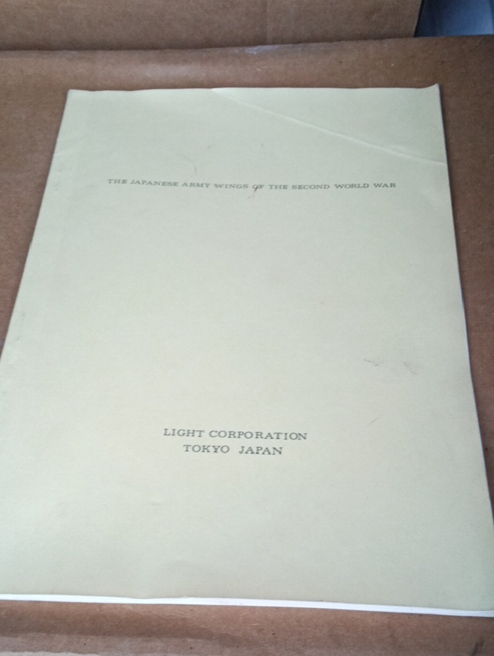 The Japanese Army Wings of the Second World War - Light Corporation Tokyo Japan